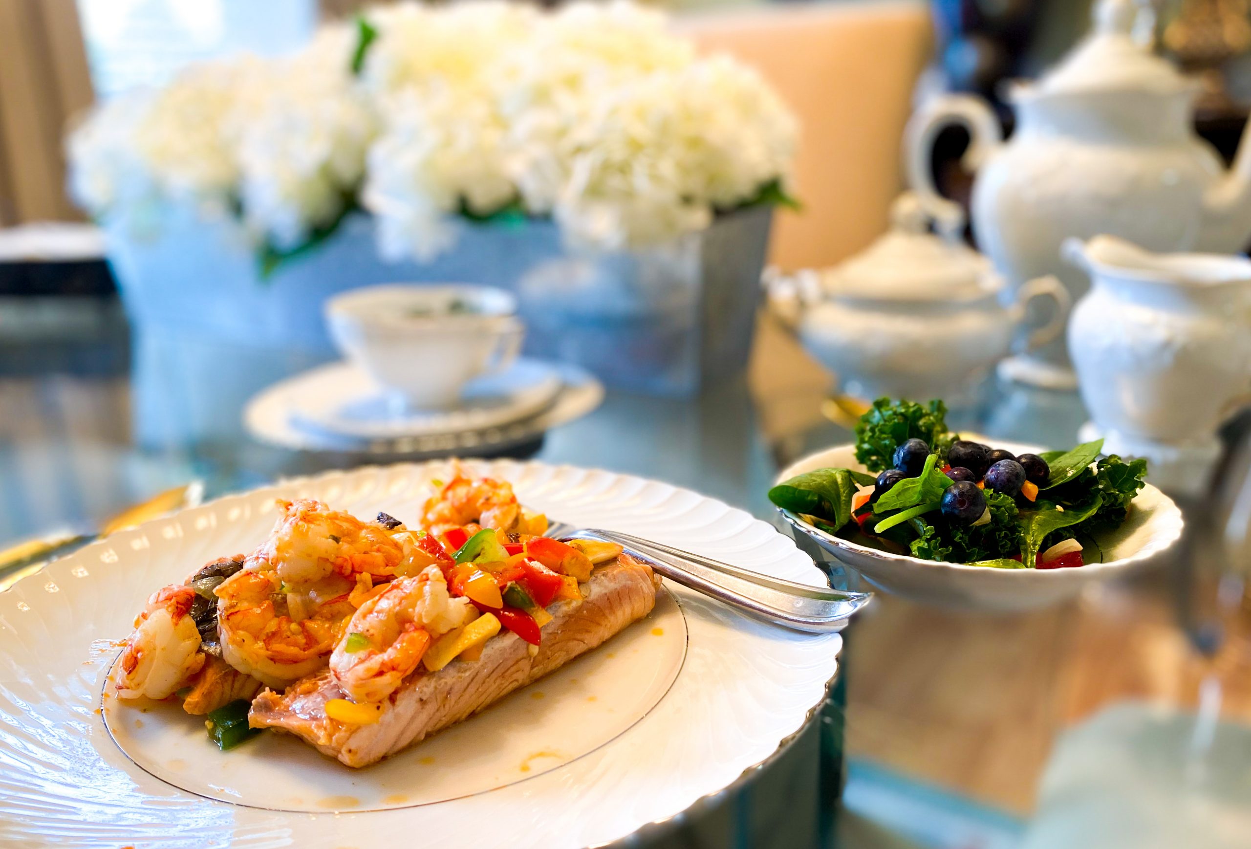 PanSeared Salmon and Shrimp Magnolia Place